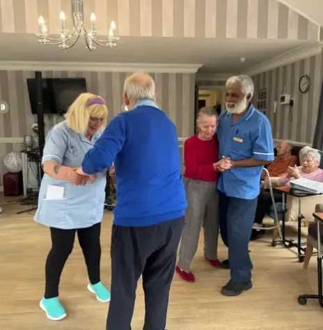 Residents enjoying activities at Eastleigh House